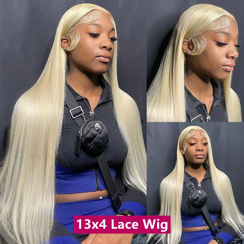 Blonde 613 Lace Front Wigs 13x6 HD Lace Wig Straight Human Hair Wigs 13x4 Transparent Lace Frontal Wig Brazilian Colored Hair image 3