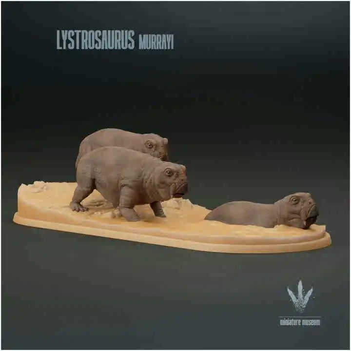 لعبة نموذج Lystrosaurus ، حيوان ما قبل التاريخ القديم ، الجسيمات الصغيرة ، GK تخصيص مشهد العلاج ، 1:15 6 سنتيمتر