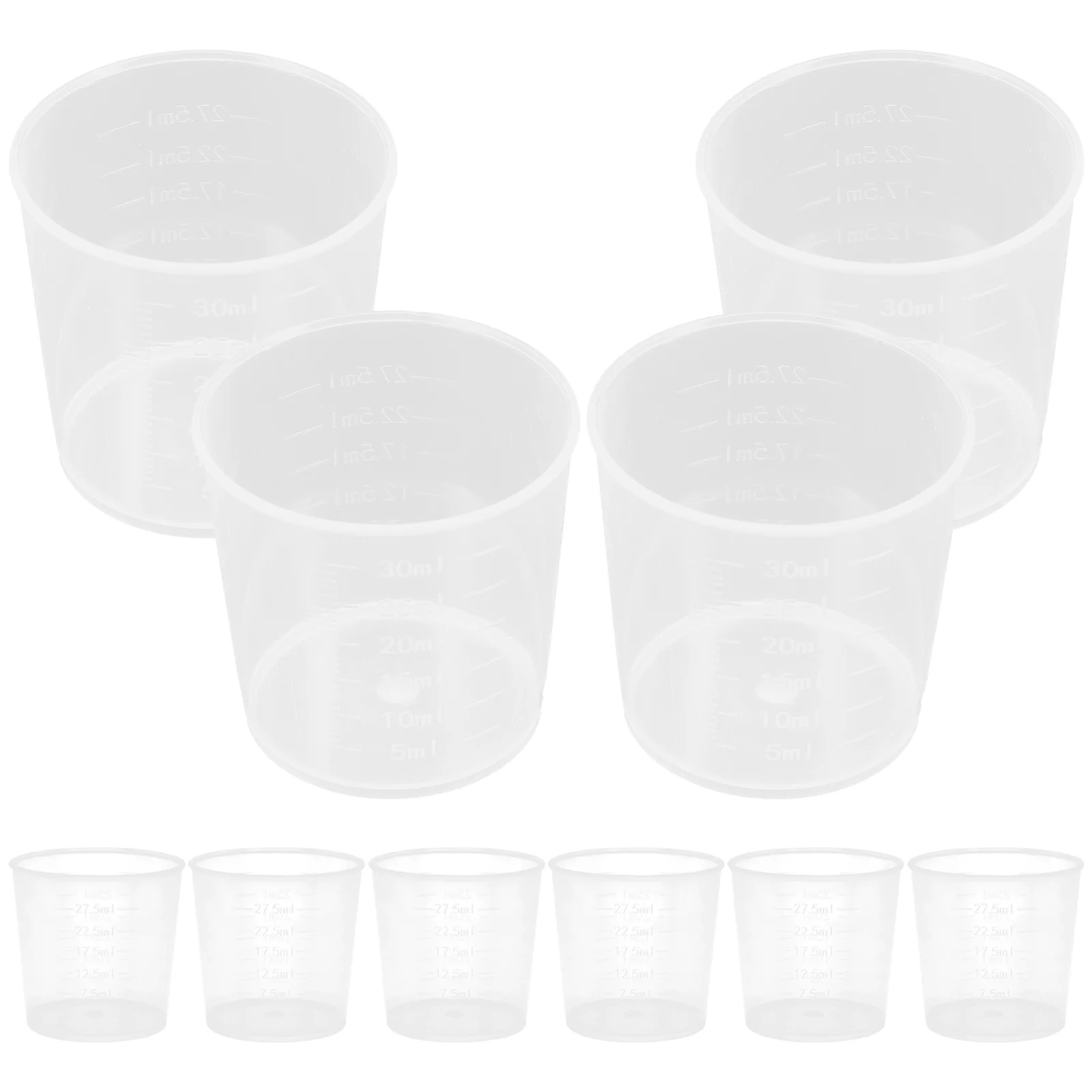 

100 Pcs Graduated Measuring Cup Liquid Container with Graduations Stainless Cups Beaker Scale