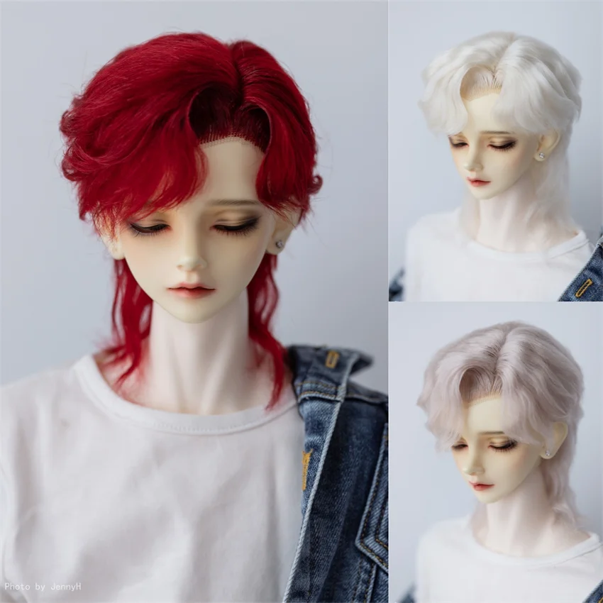 

BJD wig 1/3&1/4 Mohair wig Hand hook single point long Wolf tail styling hair (no doll)