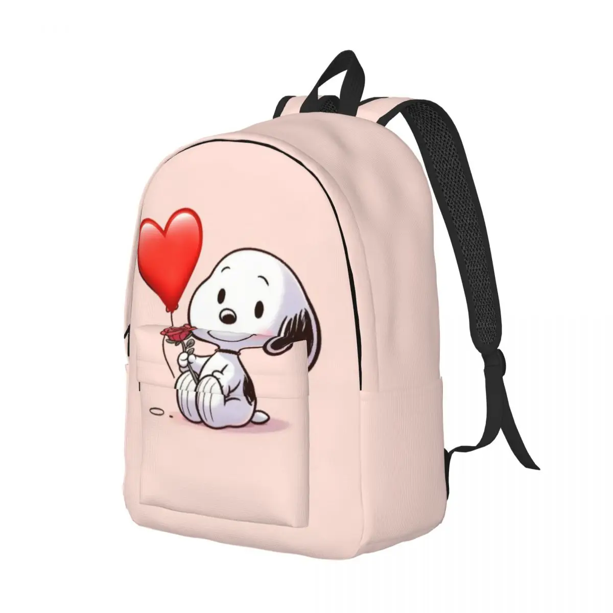 Casual Canvas Backpack Snoopy Multi-Compartment Lightweight Bag for School, Hiking, and Everyday Essentials