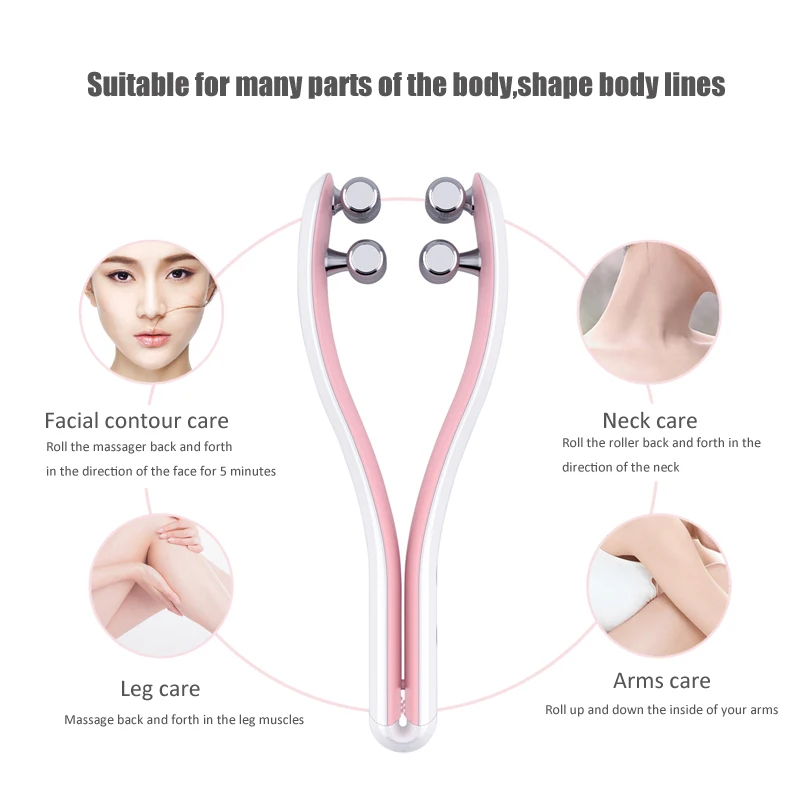 EMS Microcurrent Roller Face Lifting Chin V Face Shaped Facial Massager Body Slimming Massage Device Facial Lift Skin Care Tool