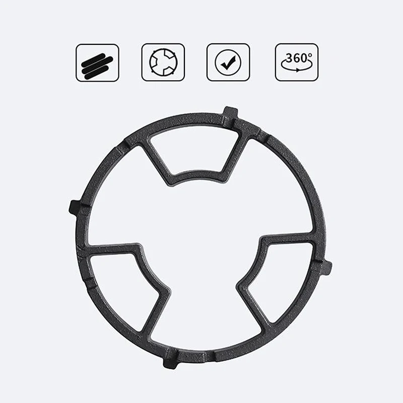 Anillo reductor de Gas antideslizante, rejilla de quemador para calentador de mantequilla, soporte de Wok de hierro, Compatible con la mayoría de estufa de Gas, placa de cocina