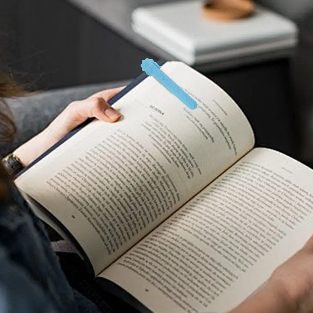 2pcs Silicone Silicone Bookmark Clip Handcrated Automatic Following Book Reading Sorter Page Divider Multi-color