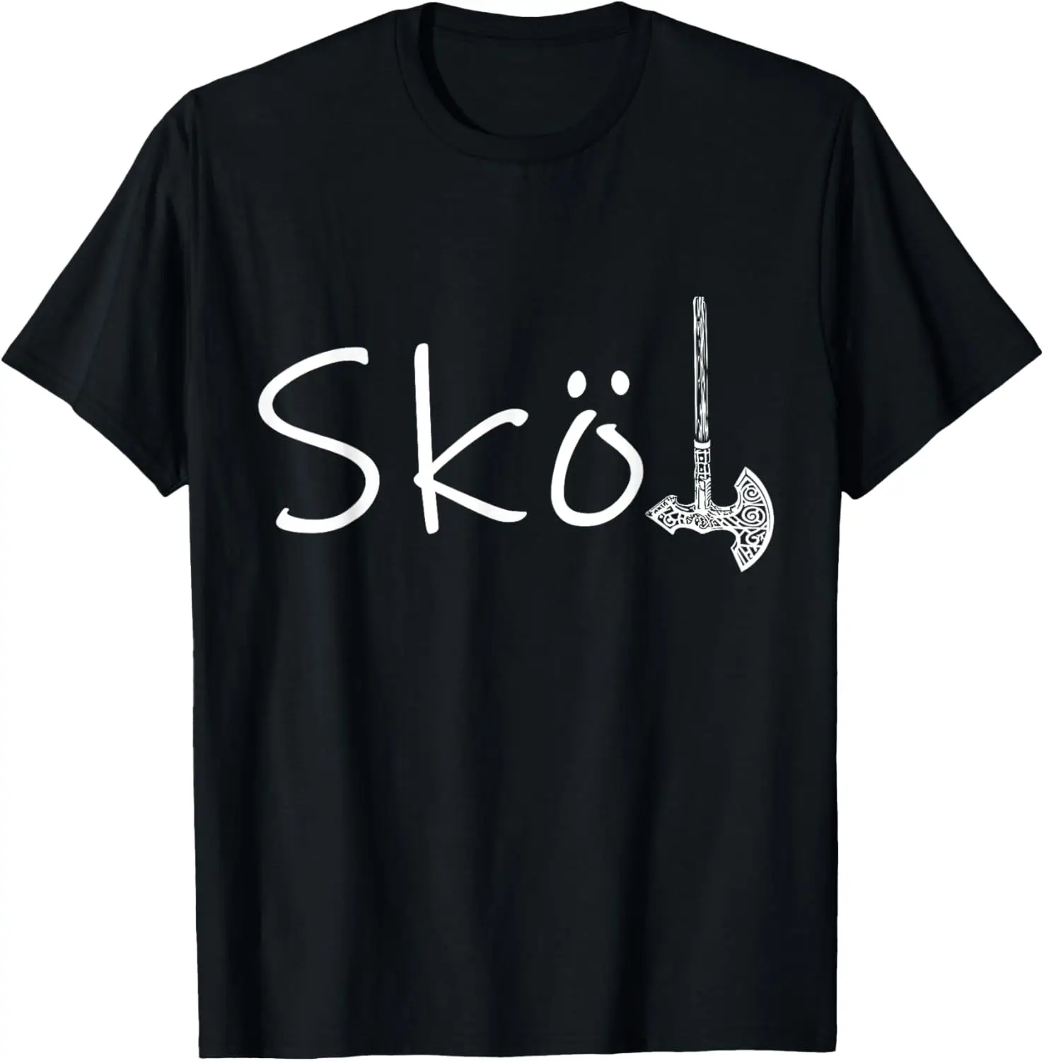 Skol Axe Valhalla Thor camiseta de guerrero nórdico 100% algodón cuello redondo manga corta verano Casual camiseta para hombre ropa de calle
