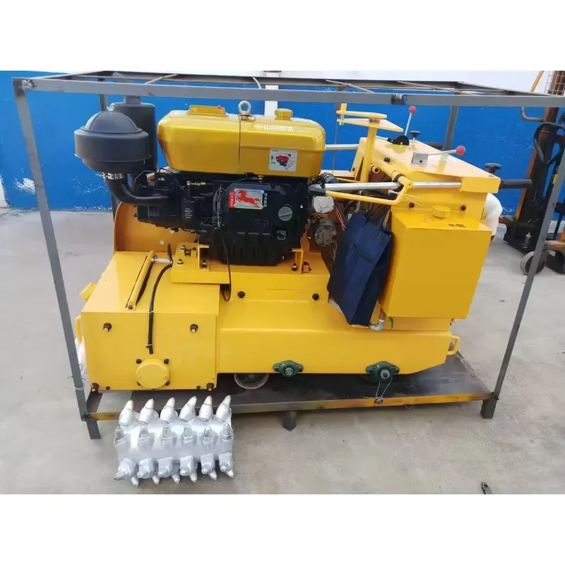 Asphalt Cement Floor Planing Machine Hand-push Roughing and Chiseling Machine Diesel-powered Concrete Road Milling Machine