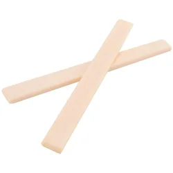 2 Pcs Spare Part Beige Plastic Bridge Saddle Nut for Classical Guitar