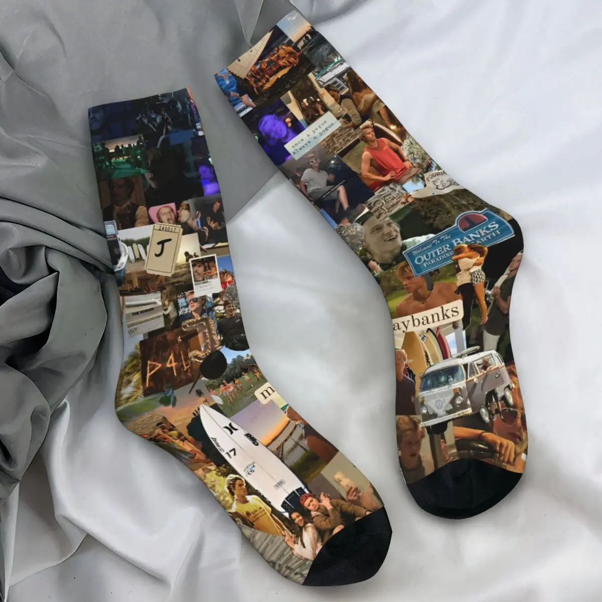 Jj Maybank Socks Rudy Pankow Photo Collage Fashion Stockings Spring Non-Slip Couple Socks Quality Graphic Cycling Socks