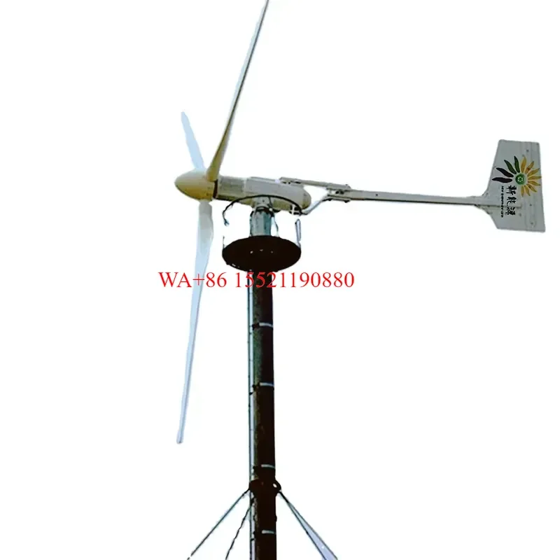 WMWMNU 10KW Horizontal Axis Wind Turbine Generator On Off Grid System Wind Solar Hybrid for 3 Years 2 Years Warranty
