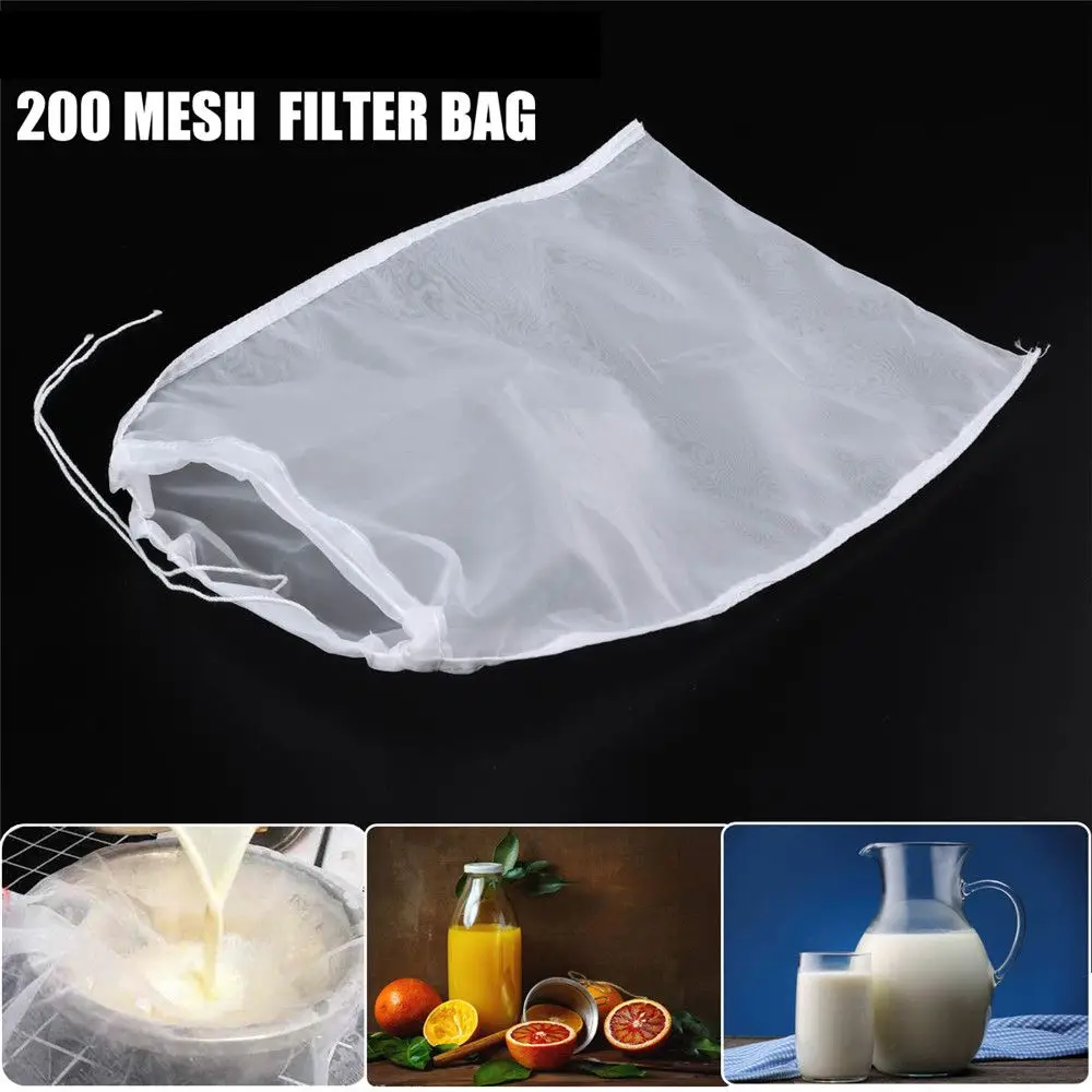 

200mesh Reusable Food Special Cooking Colander Cheese cloth Nut Milk Bag Nylon Fine Mesh Coffee Filter