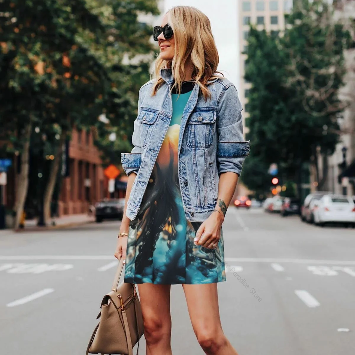 Summer Dresses for Women Casual Sleeveless Dress Fantasia Shrimp Tank Sundresses with Pockets