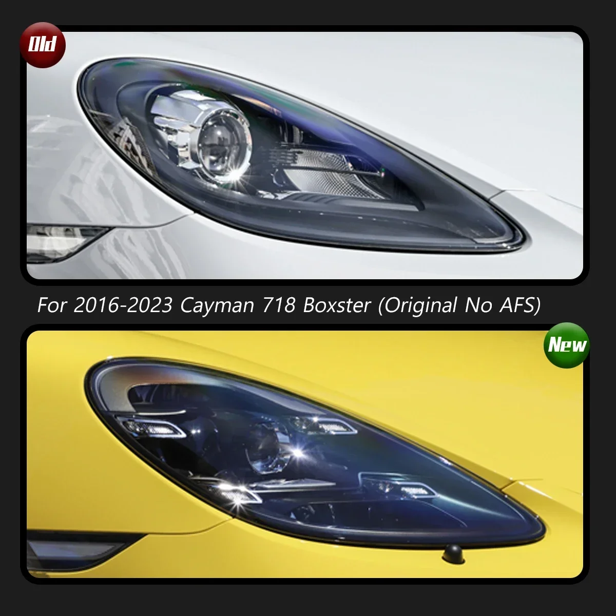 

Новая обновленная светодиодная фара, модифицированная для Porsche Cayman 718, фара Boxster 2016-2023, фара с динамическим сигналом, автоаксессуары