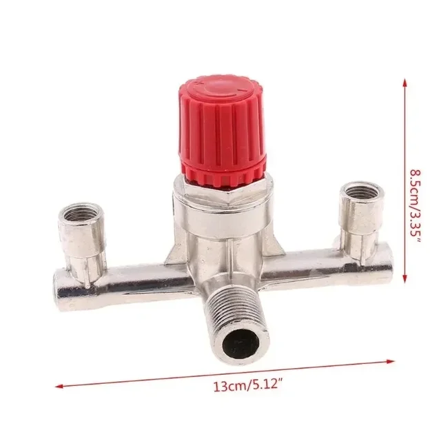 Magnetventil Regulator Valve Double Outlet Tube Air Compressor Switch Pressure Regulator Valve Fitting Part For Piston Air Compressor Pneumatik — Detail 3