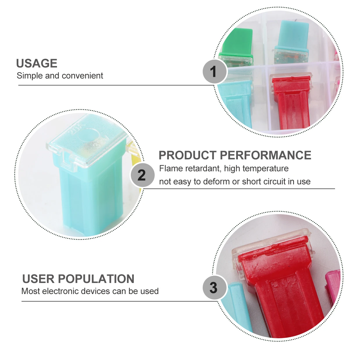 

10 Pcs Car Fuse Shaped Model Engine Automotive Assortment Low and Tall Profile Jcase