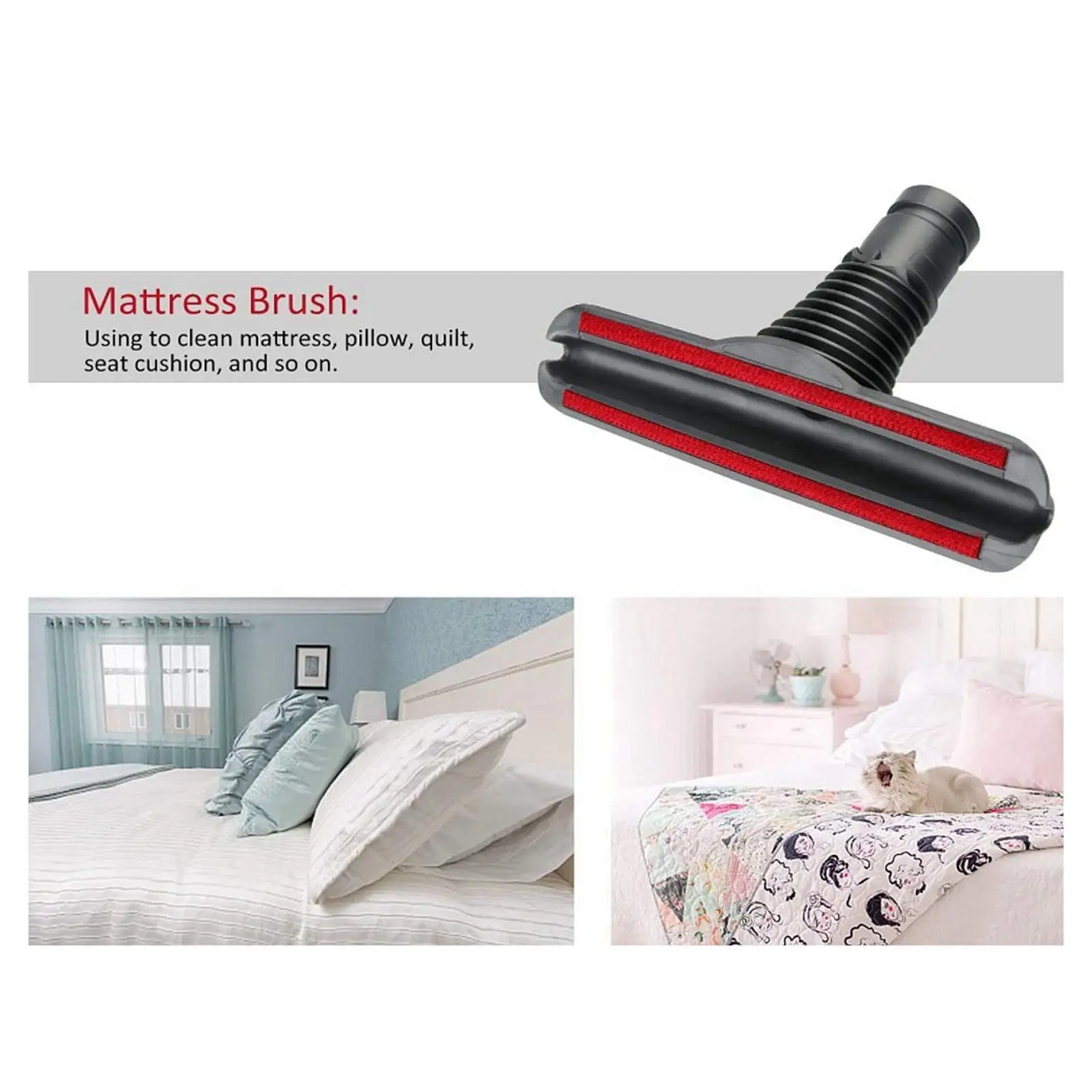 Multifunctional Vacuum Cleaner Accessories Set with Mattress Brush Wide Nozzle Crevice Tool Soft Dusting Brush for Dyson V6 DC30