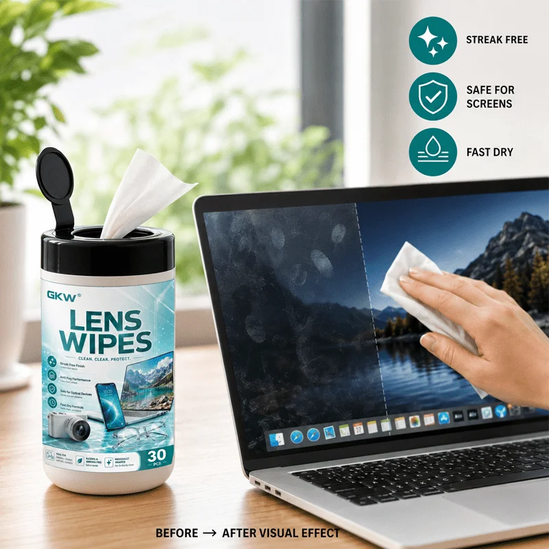 Screen Wipes for Phone Computer TV, Fingerprint Remover Lens Wipes, Eyeglass Cleaner, Portable Multi-Purpose Glasses Care Kit