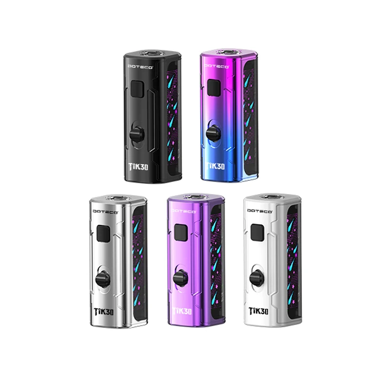 5-10 Buah Baterai DOTECO Tik30 Asli Mod 400MAh 3.4V/3.7V/4.2V dengan Layar LCD 510 Benang Vaporizer untuk Kartrid Vape