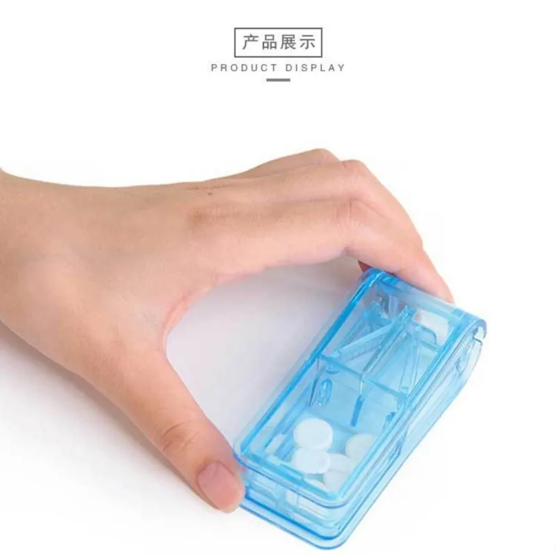 1/2 1/4 1/8 Pill Cutter Box Medicine Box Pill Cutting Splitter Drugs Tablet Cutter Divider Pill Box Pill Cases & Splitter