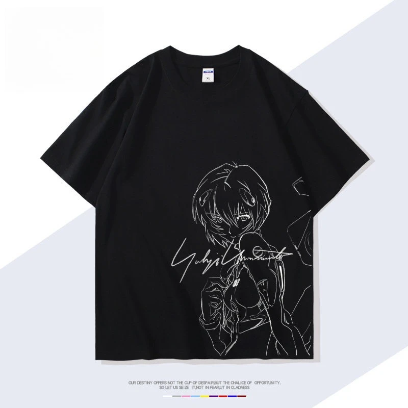 Neon Genesis Evangelion Rei Ayanami Printed T-shirt Men's and Women's T-shirt Men's Top Sports T-shirt Men's T-shirt Summer Tee