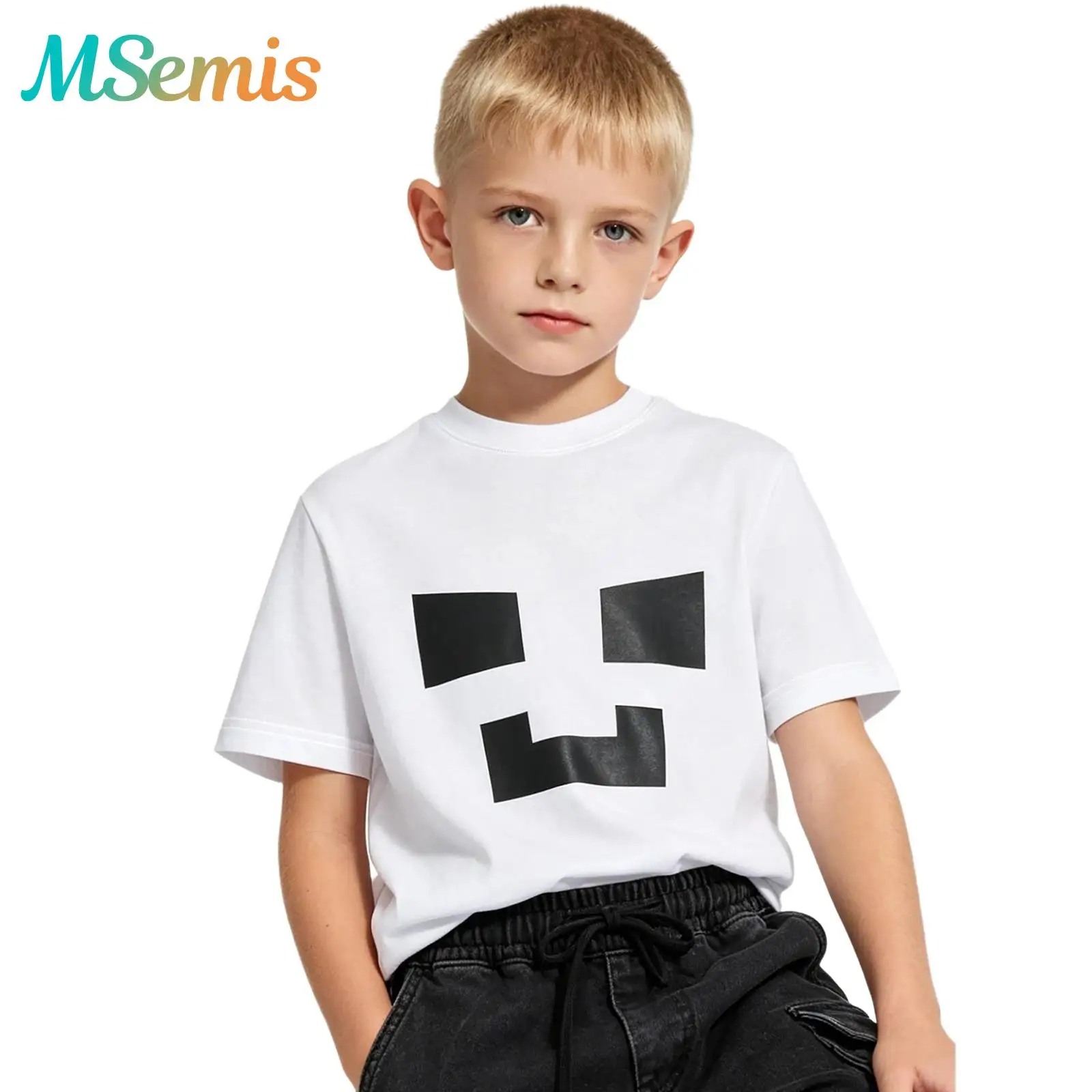 

Boys Girls Game Character Cosplay Costume Top Short Sleeve Graphic T-shirt Birthday Player Gathering Role Play Clothings