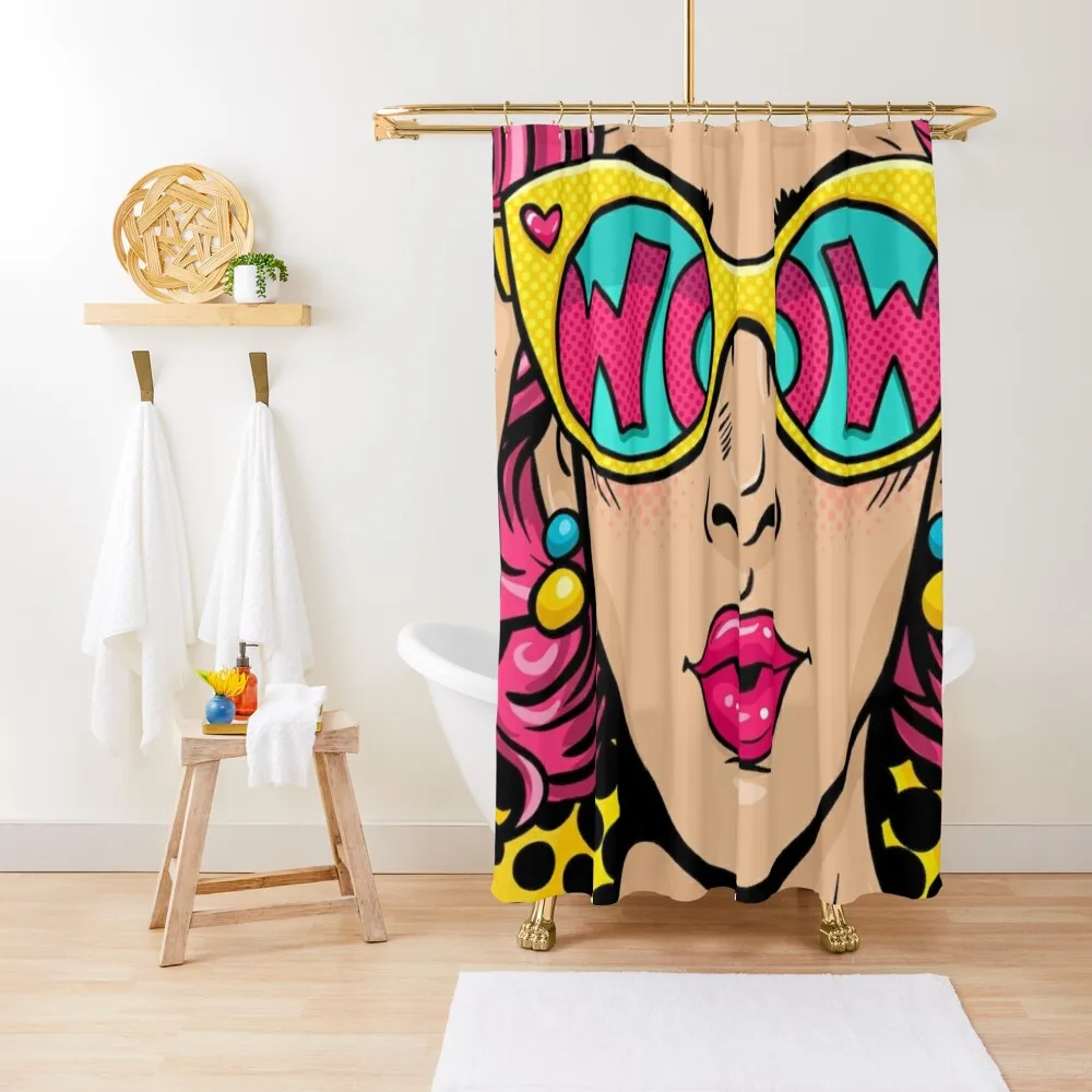 

Pop Woman Print Art,Pop Canvas,Roy Lichtenstein Canvas Wall Art,Painted by Roy Lichtenstein Wall Art,Roy Lichtens Shower Curtain