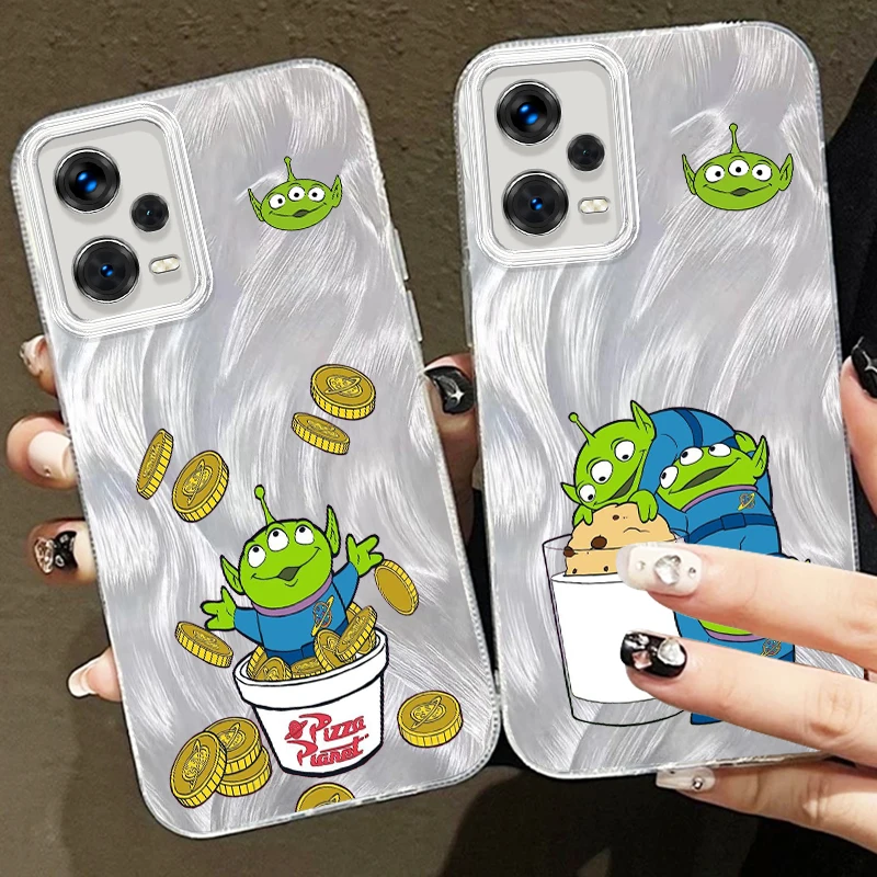 Toy Story Three-Eyed Cute For Xiaomi Redmi Note 13 12 11 11S 10 10S 9 9S 8 Pro Plus Max 5G Feather Yarn Cover Phone Case