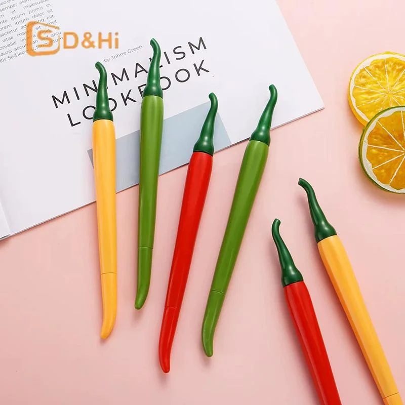 Cayenne Pepper Series Gel Pens 3/5Pcs  Realistic Design Smooth Writing Pen for School Office Desk view 4