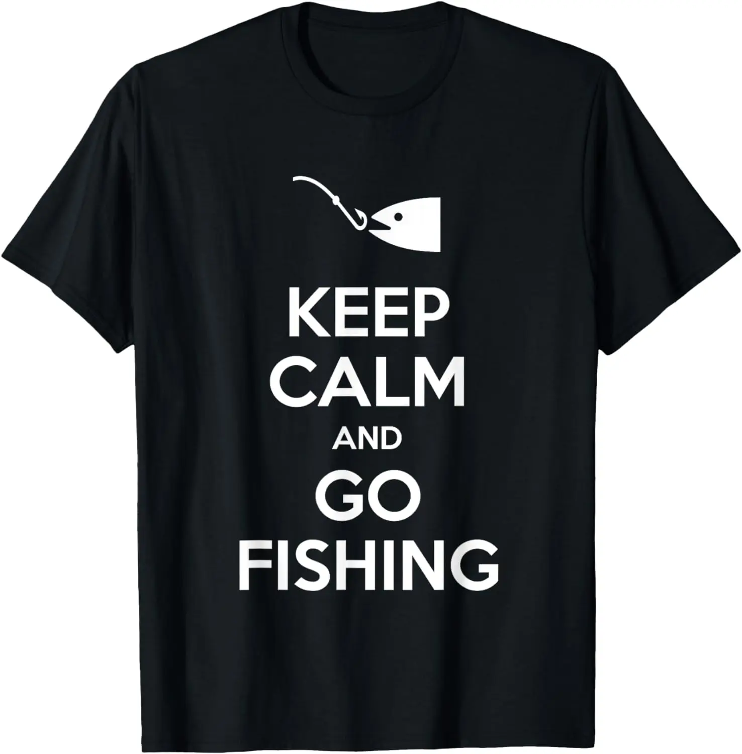 

Футболка с надписью Keep Calm And Go Fishing