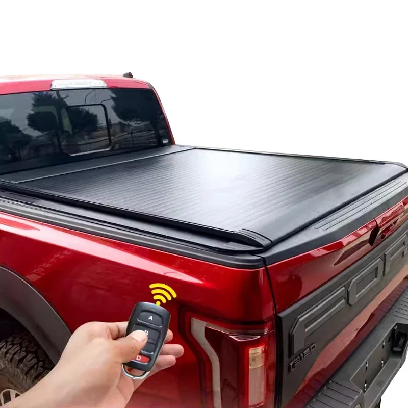 

Electric Roller Lid Up Pick Up Truck Aluminium Alloy Tonneau Cover For Ford F-150 Crew Cab 2021-2024