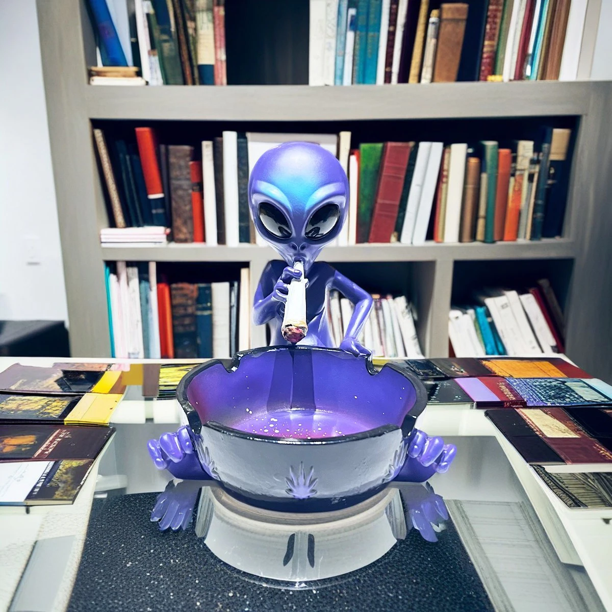 Cenicero Extra grande tamaño exagerado resina extraterrestre decoración de mesa colorida, traje para fiesta, hogar, Cenicero de exhibición de Bar, regalo para boyfrie