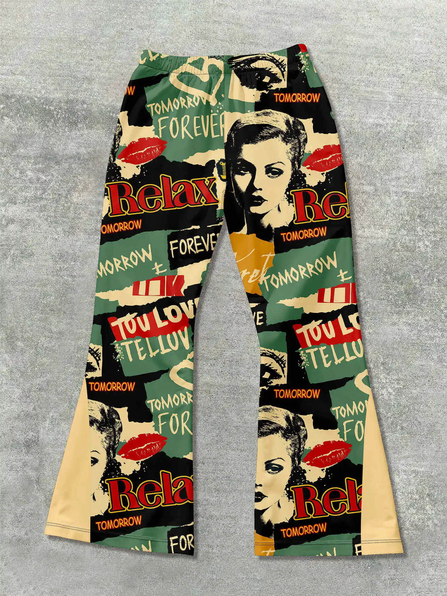 Y2K フレアパンツ メンズ ルーズ 3Dプリント パンツ カジュアル スウェットパンツ ミッドウエスト スポーティー レディース服 ストリートウェア ヒップホップ ヴィンテージパンツ