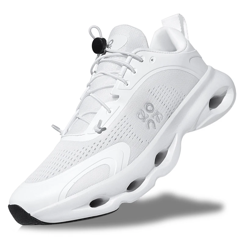 2026 New Men's Air-Cushioned Running Shoes, Breathable Mesh Blade Sole, Lightweight Shock-Absorbing Sneakers, Casual Versatile Trendy Style