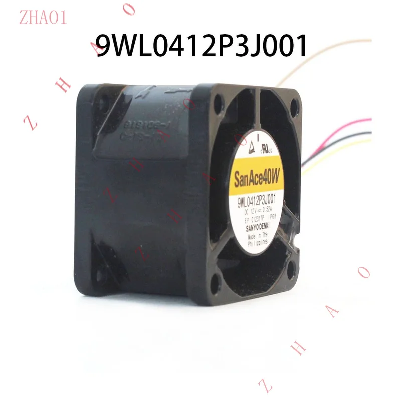 Z   New for SANYO Compact Axial flow Fan 9WL0412P3J001 SanAce 12V 0.52A 40*40*28MM IP68