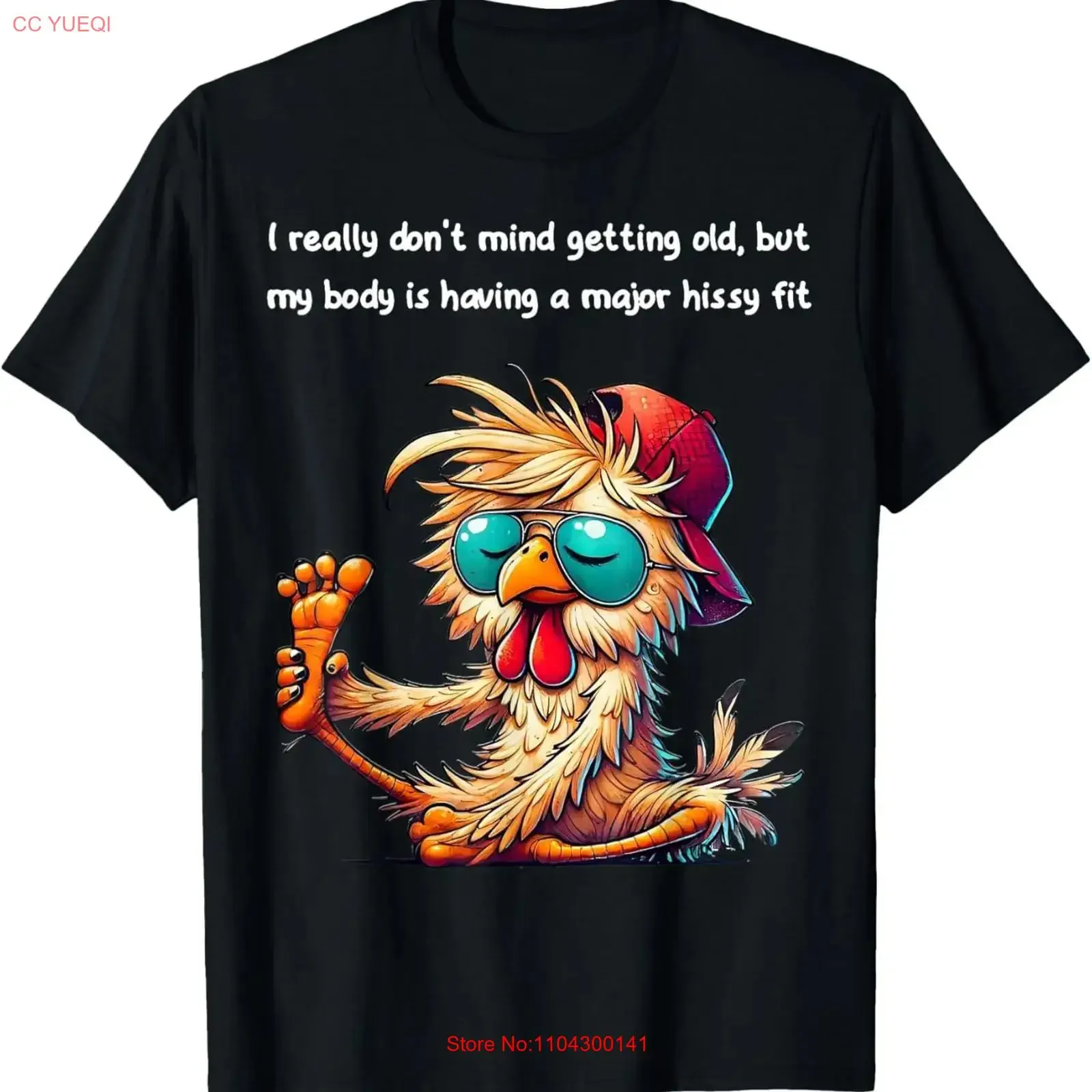 Chicken I Really Don't Mind Getting Old But My Body T Shirt vintage Washed Slightly Breathable Soft Top For Everyday Wear