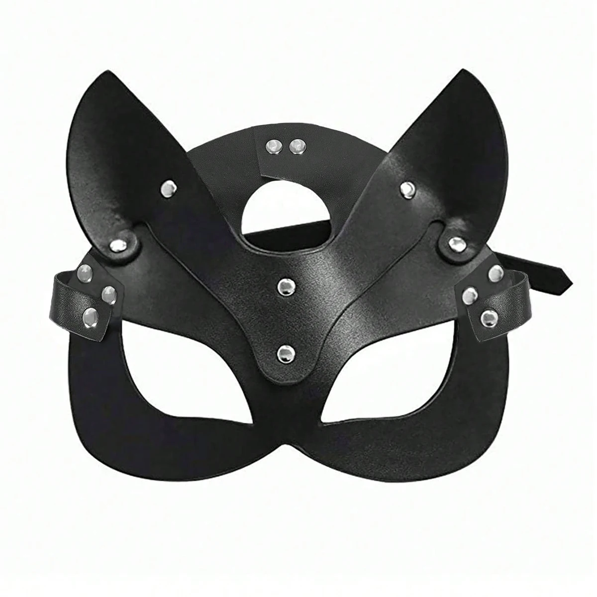 2pcs Face Decoration Strap Adjustable Leather Charm Cute Fox Cat Face Mask Alternative Adult Clothing Accessories