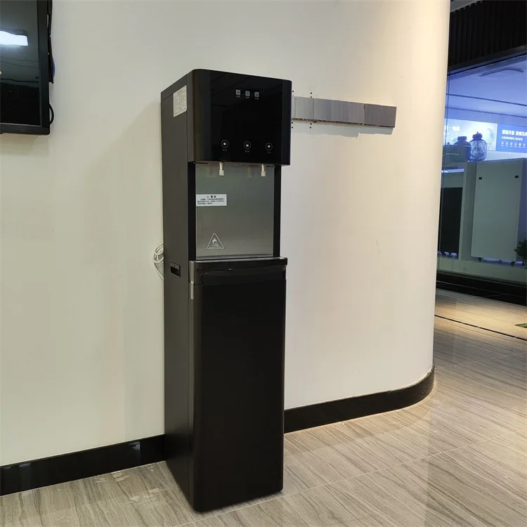 Office Dual-Use Hot/Cold Water Dispenser Direct Drinking Heating Boiler Functions Commercial-Grade Black Titanium Stainless