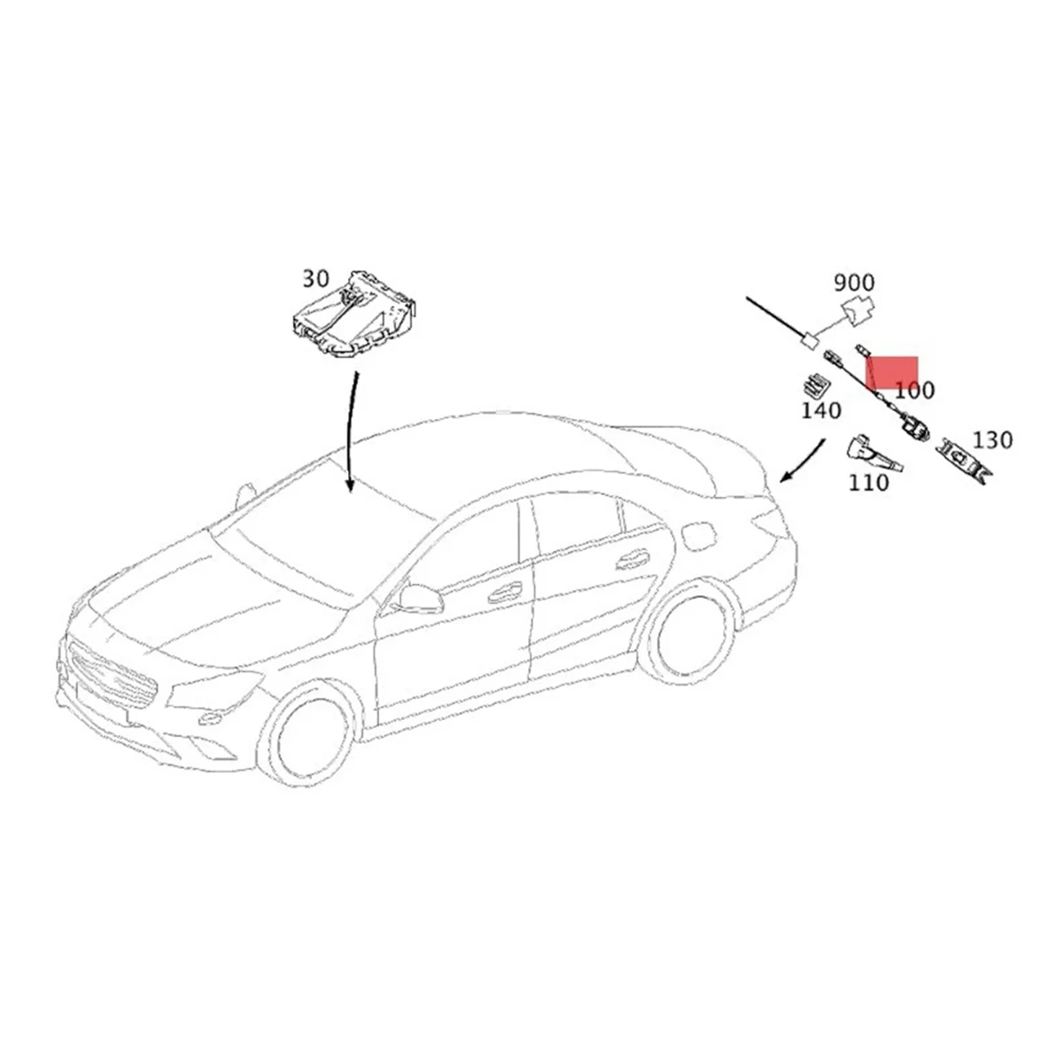 

Car Reversing Camera Backup Camera A1669059602 Park Assist (PAS) Camera for Mercedes-Benz GL/SLC/SLK-Class GLA/S