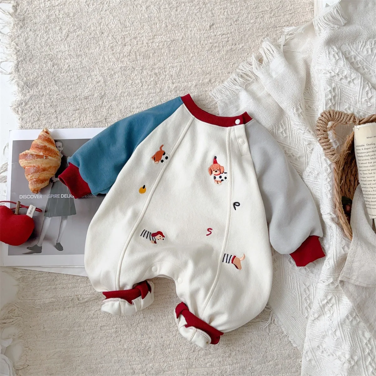 Baby Jumpsuit Autumn Winter Boys Animal Romper Thick Newborn Creeper Soft Clothing