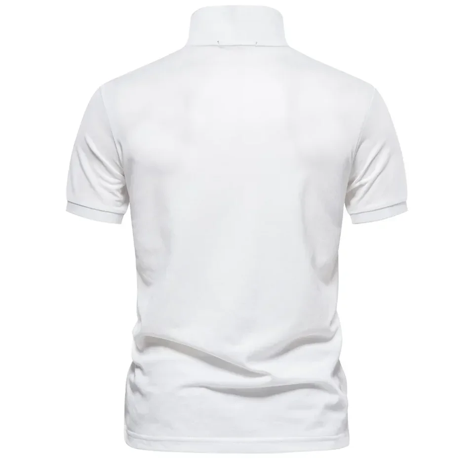 Premium Men's Polo Shirt Deer Embroidery Design 80% Cotton EU Size Casual Short Sleeve Shirts Business Polo Tops Hot Seller