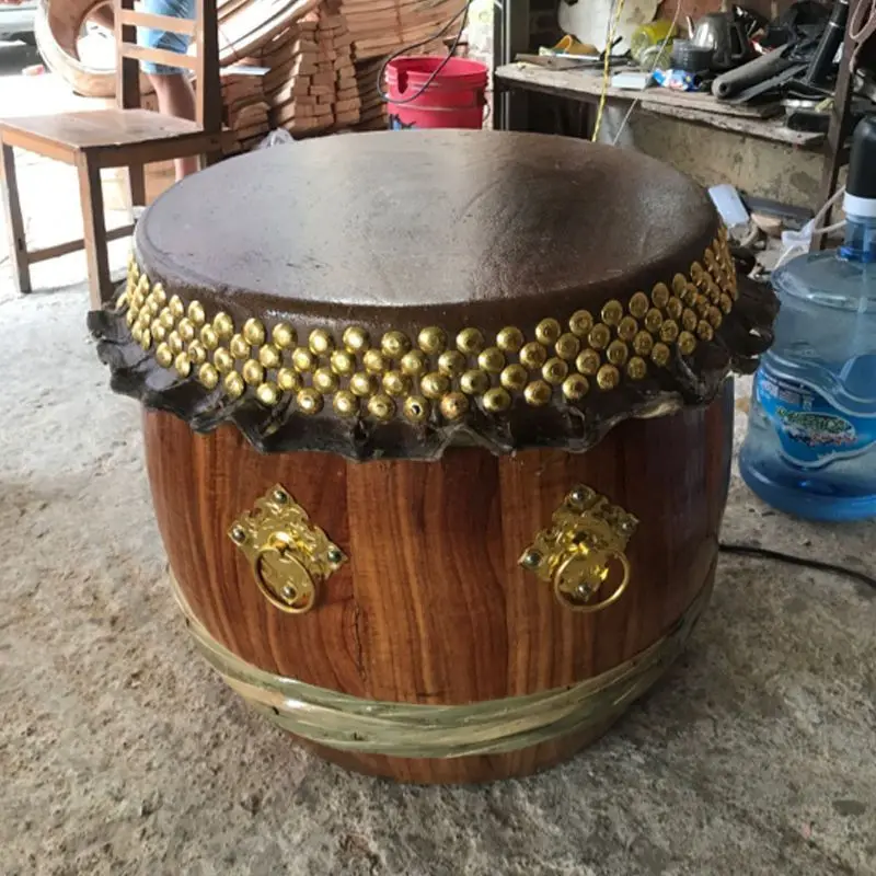 Ex-factory Price Customized Size Chinese Traditional Martial Arts Kung Fu Big Drum Lion Drum