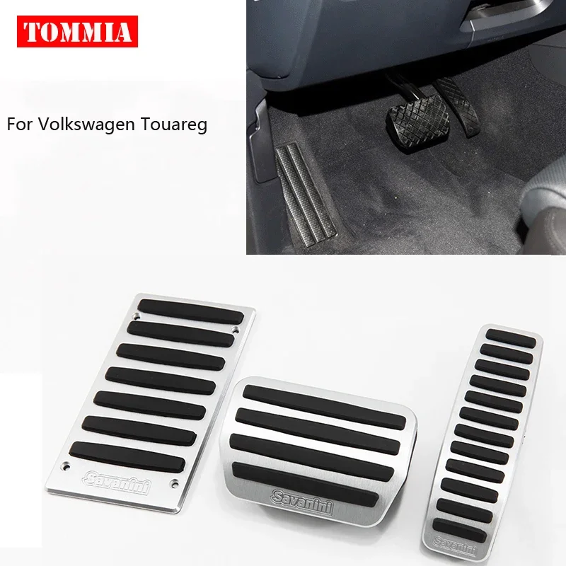 

tommia For Volkswagen VW Touareg 2007-2017 Pedal Cover Fuel Gas Brake Foot Rest Housing No Drilling Car-styling