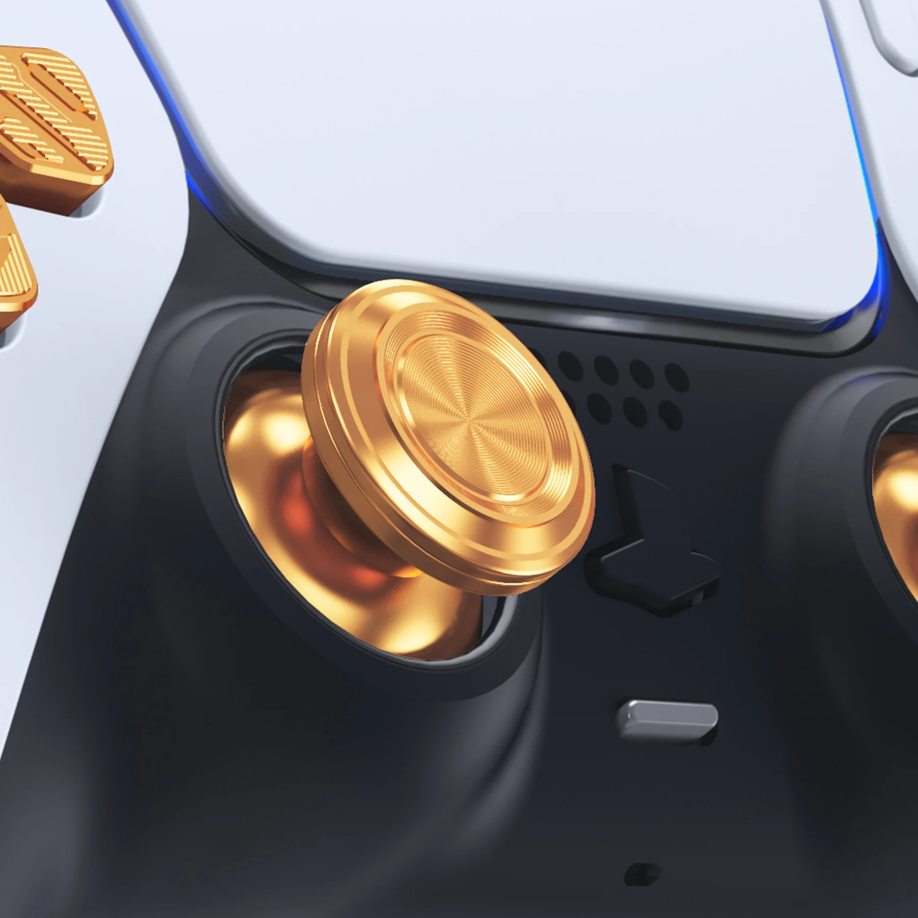 eXtremeRate Metal Thumbsticks Dpad ABXY Buttons Aluminum Analog Thumbsticks & Action Buttons & Direction Keys for ps5 Controller