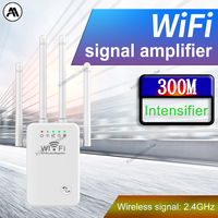 300M WiFi Repeater with 4 Antennas, Wireless Signal Booster & AP Mode Router