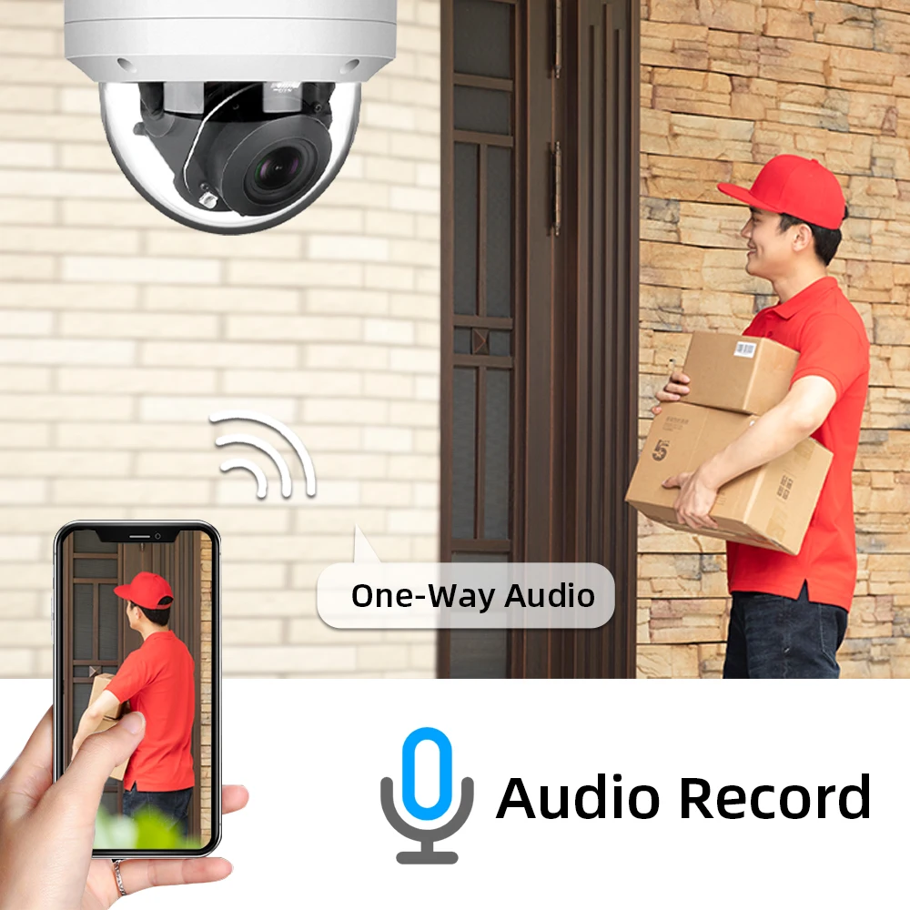 كاميرا PTZ IP Varifocal للأماكن الخارجية ، قبة POE CCTV ، كشف بشري صوتي AI ، كاميرا مراقبة ، 5MP ، تكبير بصري 12X ، 5.0MP ، AC18 Pro