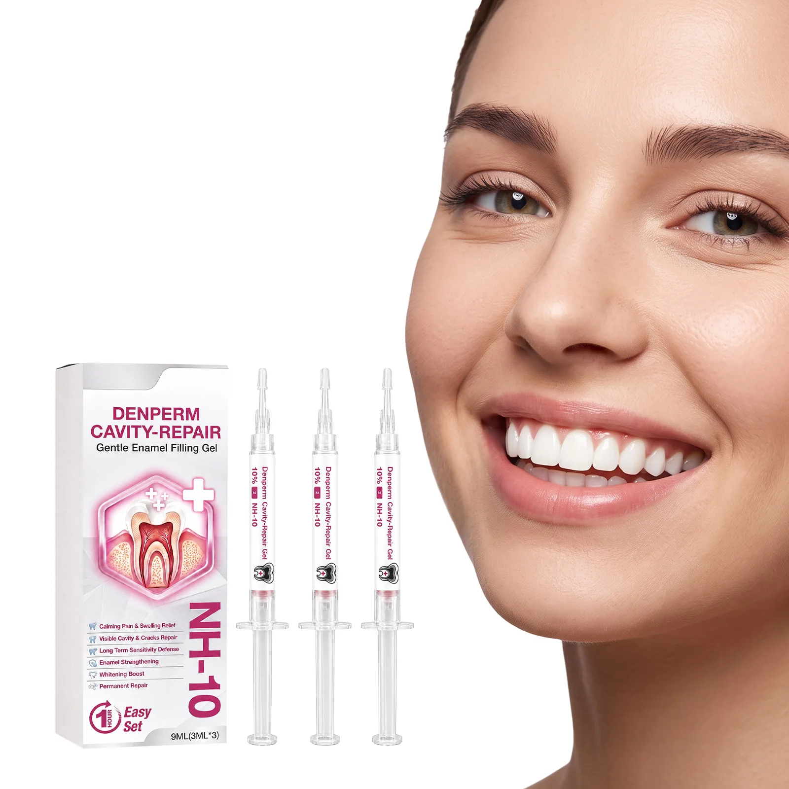 Enamel Strengthening Gel Tooth Repair Gum Pain Sensitivity Relief Deep Cleaning Teeth Stain Tartar Remover Oral Care Gel