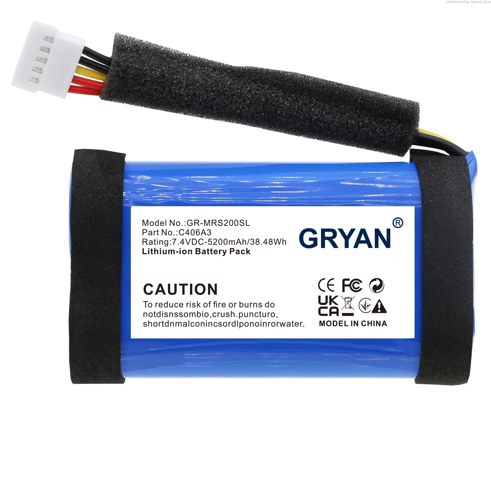 7.4V 5200mAh C406A3 Replacement Battery For Marshall Stockwell II Bluetooth Speaker