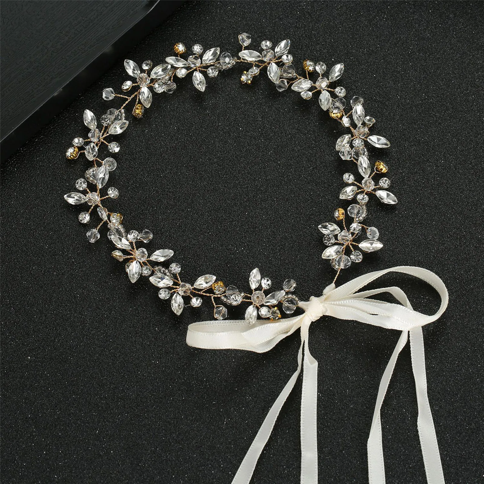 Girls Luxurious Rhinestone Hair Hoop Bridesmaid Headband Hair Accessories Fits Girls Wedding Birthday Banquet Party Hair Decor