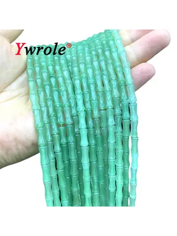 천연석 대나무 조인트 5x12MM 녹색 Aventurine 느슨한 스페이서 비즈 쥬얼리 만들기 Diy 팔찌 참 액세서리