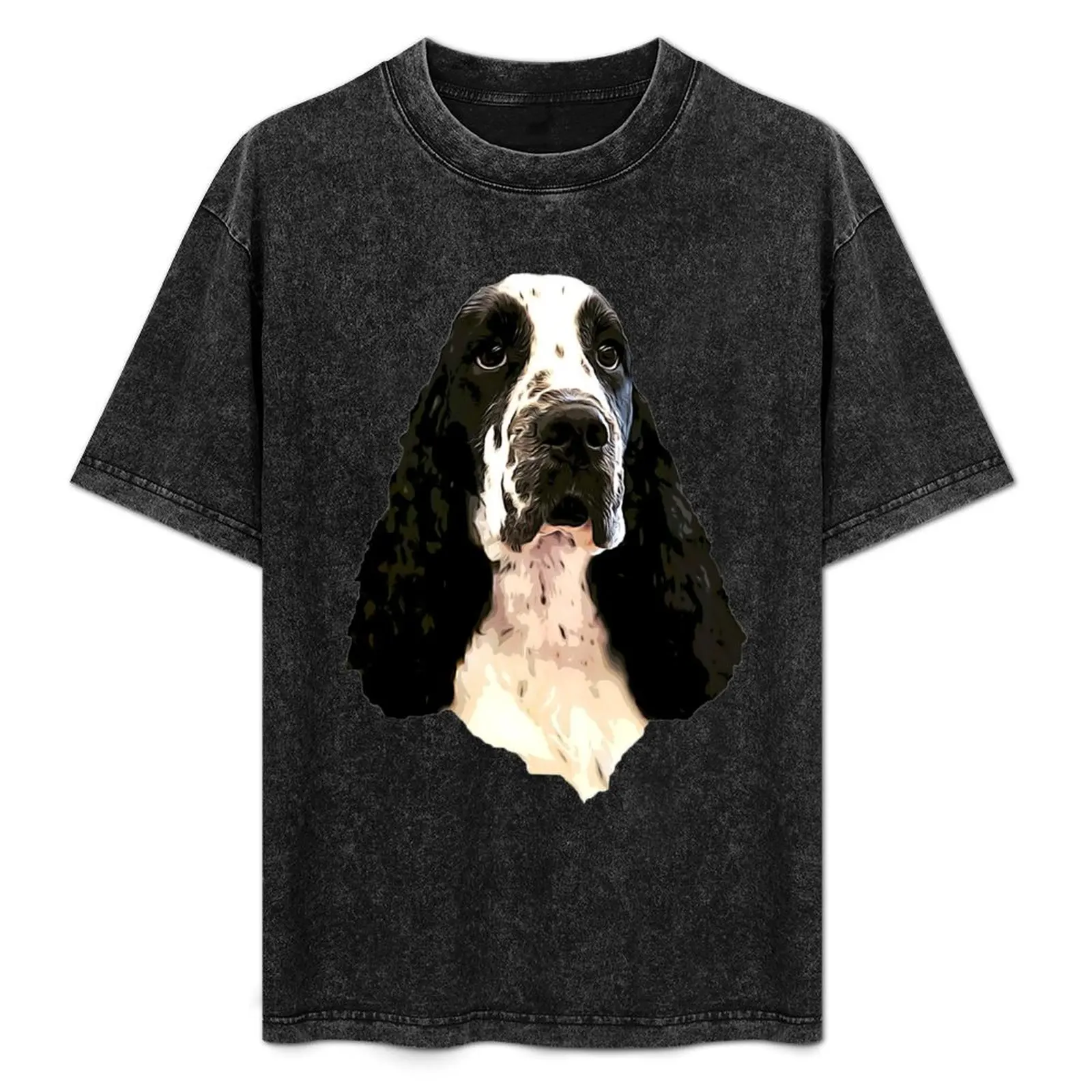 Cocker Spaniel Black and White Beauty T-Shirt Outdoor Working T-Shirt