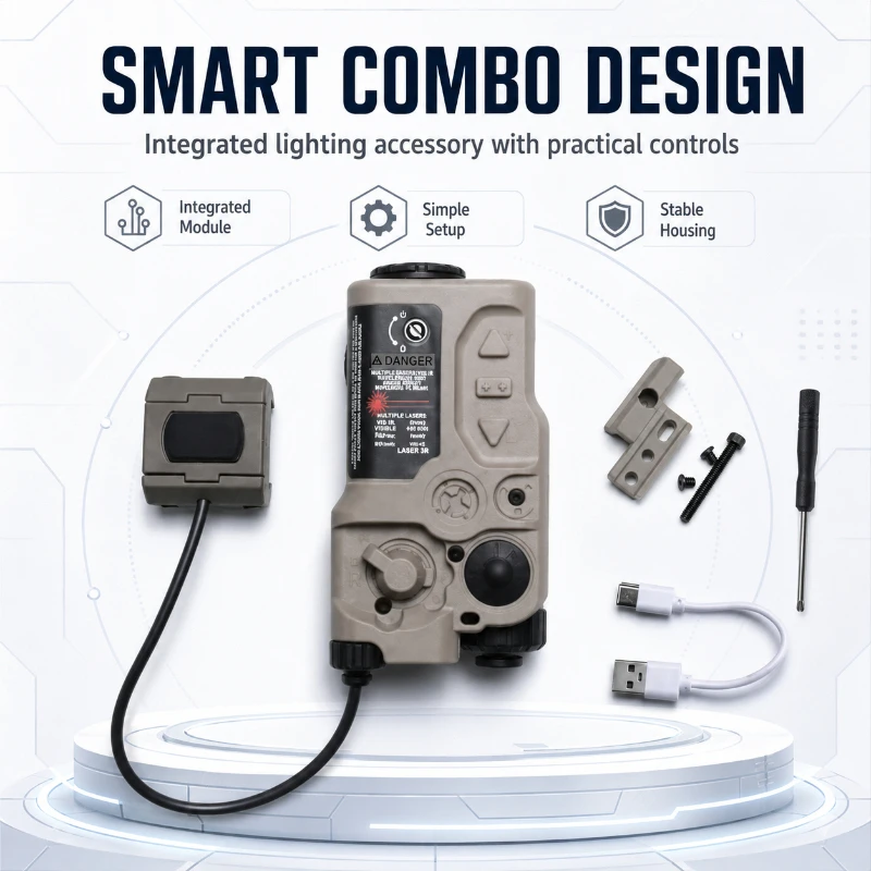Outdoor Decor Aiming Unit Nylon Shell Zero Calibration Design Built-in Battery Powered Equipped With Remote Control Switch